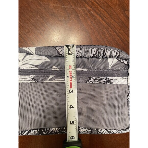 Vera‎ Bradley Moon Shadow Meadow Gray White Black Tech Bag Travel Pouch - Picture 8 of 8
